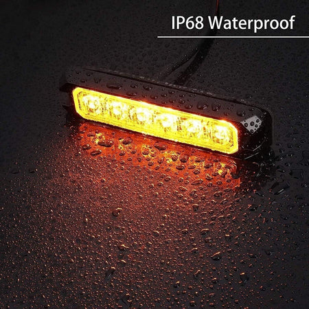 4 in 1 Lampada di Emergenza Strobo 18 Modalità con Interruttore 4X6 LED Barra