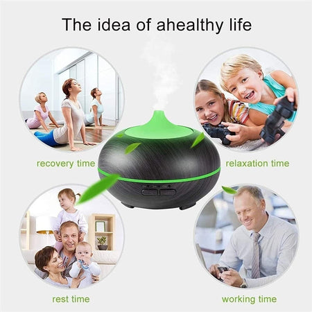Diffusore di olio essenziale per aromaterapia con venature del legno 400ml