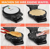 Piastra per Waffle a Forma di Cuore, Rivestimento Antiaderente 5 Waffle 1000w