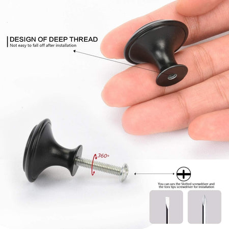 Confezione da 10 pomelli per armadietti da cucina da 1-1/4 pollici, pomelli