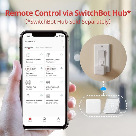 SwitchBot Interrutore Robot Intelligente, Controllo APP Bluetooth o Timer