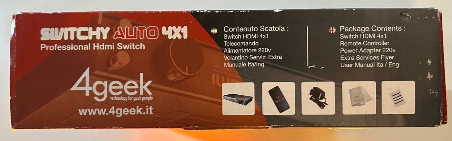 4geek Switchy Auto 4x1 Professional HDMI Switch Autoswitch intelligente Full HD