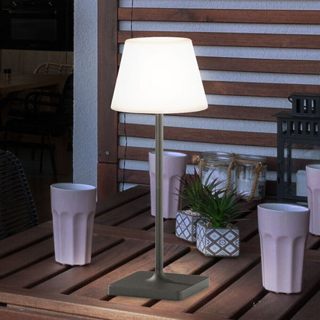 Lampada da tavolo senza fili ricaricabile, LED Eye-Protect, Corpo in Alluminio
