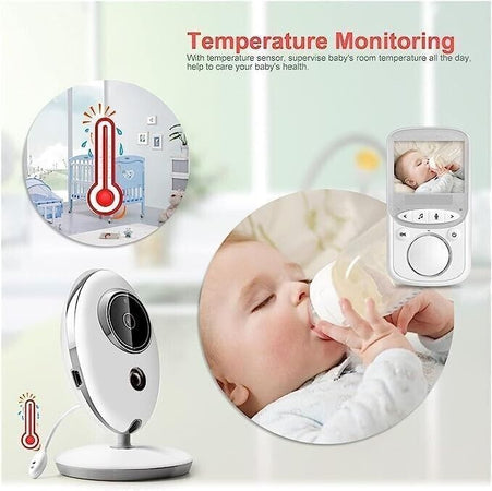 BABY MONITOR, SENZA FILI, VB 605, RICARICABILE, FULL HD, 2,4", VISIONE NOTTURNA