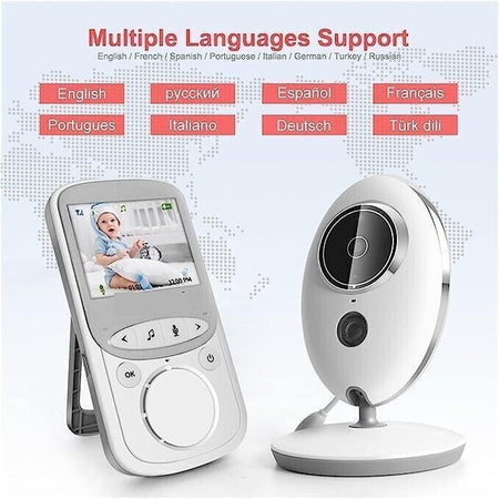 BABY MONITOR, SENZA FILI, VB 605, RICARICABILE, FULL HD, 2,4", VISIONE NOTTURNA