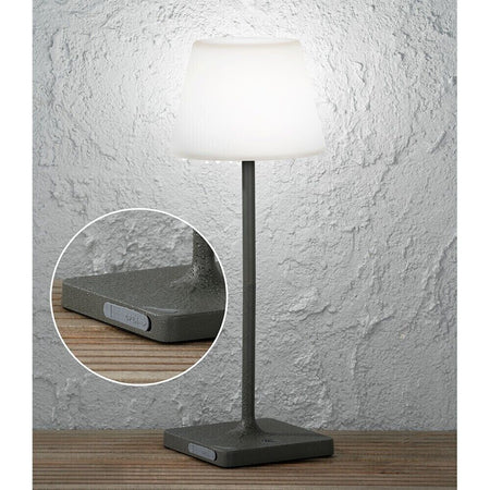 Lampada da tavolo senza fili ricaricabile, LED Eye-Protect, Corpo in Alluminio