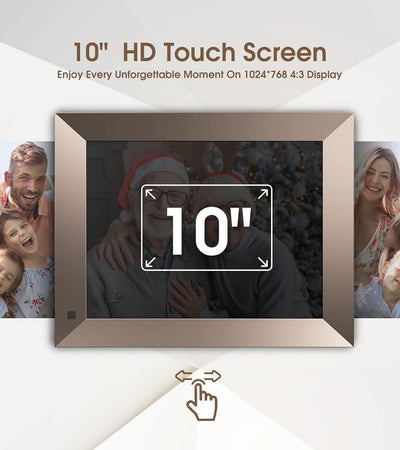 Cornice digitale WiFi da 10 pollici, supporto magnetico regolabile, display HD
