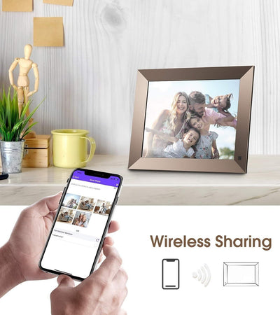 Cornice digitale WiFi da 10 pollici, supporto magnetico regolabile, display HD