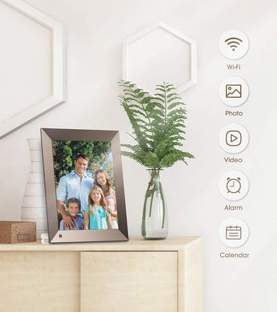 Cornice digitale WiFi da 10 pollici, supporto magnetico regolabile, display HD