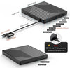 Unità CD/DVD esterna, masterizzatore CD ultra sottile USB 3.0 con 4 porte USB
