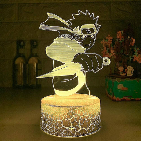 Lampada 3D da comodino Anime, Decorazione per camera da letto per bambini 2PCS