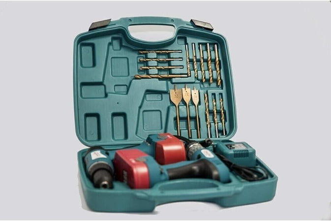 CAM COPPIA DI TRAPANO E AVVITATORE A BATTERIA 18V CON ACCESSORI
