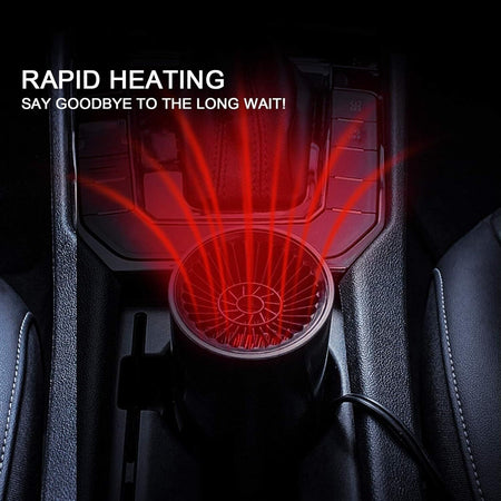 2 in 1 Ventola di Riscaldamento e Raffreddamento Automatico Ventosa 150W Auto