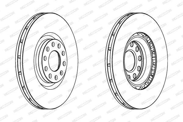 FERODO PREMIER DDF1166C Disco freno per Audi A4 A6 Allroad C5