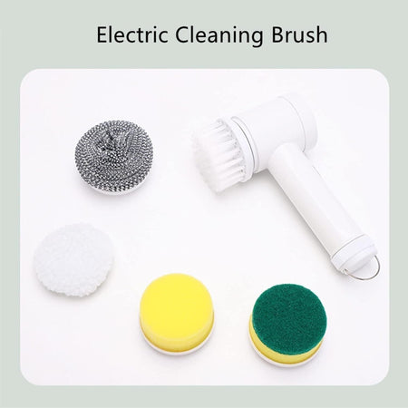 Spazzola Rotante Elettrica Per Pulizia, Spazzola Multifunzione con 5 testine