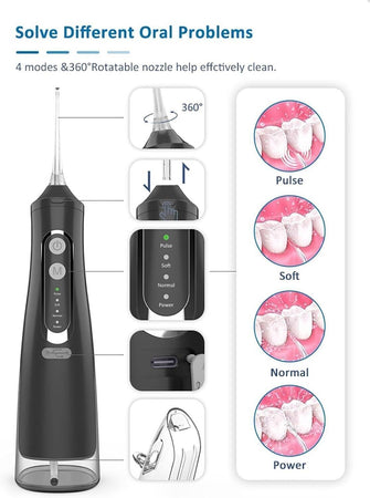 Idroulsore Dentale Ricaricabile Portatile Potente, Pulitore Dentale Ad Acqua