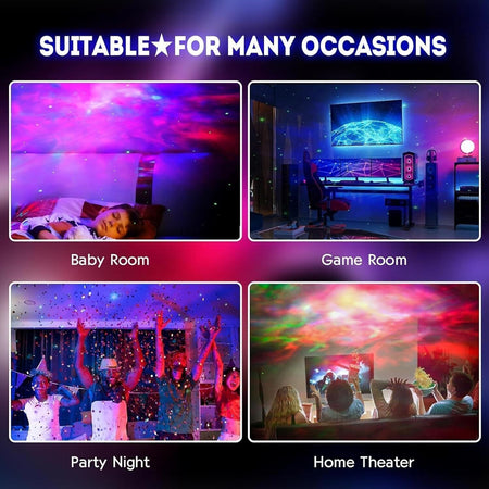 Luce Notturna a forma di astronauta, Proiettore con Nebulosa, Timer