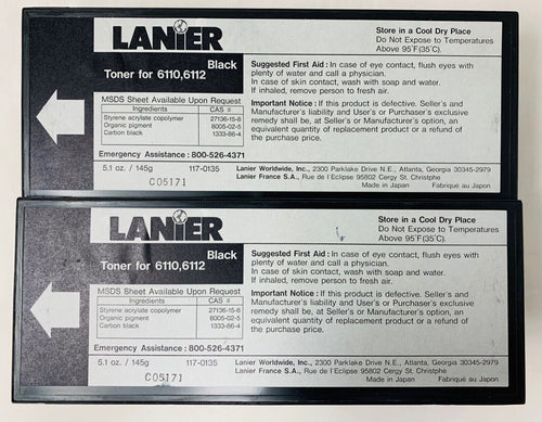 Cartucce toner laser nero Lanier 117-0135 per Lanier-6110 Lanier 6112