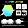 LED 8 Pezzi Esagonali Muro LED Luci, Smart RGB Gaming Wall, Luce Sincronizza