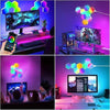 LED 8 Pezzi Esagonali Muro LED Luci, Smart RGB Gaming Wall, Luce Sincronizza