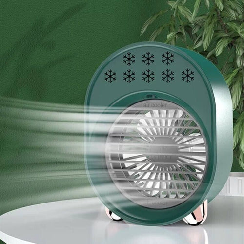 Mini dispositivo di raffreddamento dell'aria personale con luce notturna sfumata