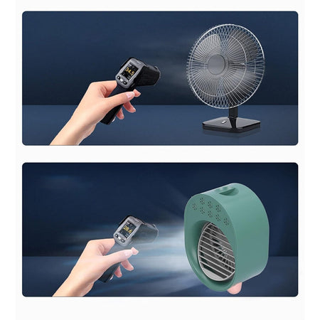 Mini dispositivo di raffreddamento dell'aria personale con luce notturna sfumata