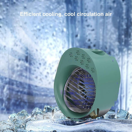 Mini dispositivo di raffreddamento dell'aria personale con luce notturna sfumata