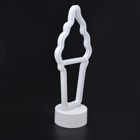 Insegna al Neon a LED a Forma di Gelato, Insegna al Neon Decorativa con Base