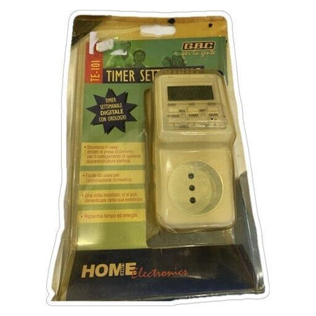 GBC Timer settimanale digitale con orologio 7 giorni