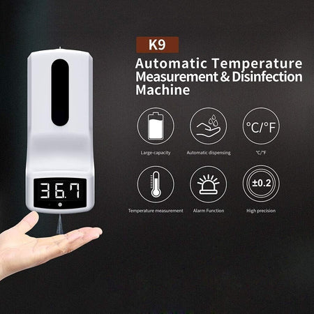 Dispenser automatico per sapone a mano con termometro a infrarossi