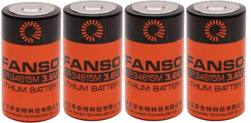 Batteria al litio D ER34615M 3,6 V 14000 mAh confezione x4
