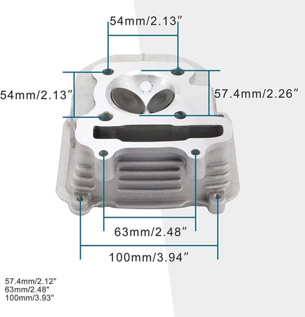 GOOFIT Testa cilindrica con Guarnizione sostituzione per 4 Tempi GY6 150cc ATV S