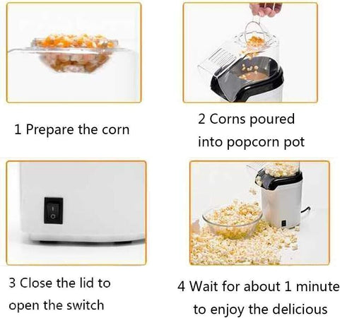 Macchina per Pop Corn, Circolazione di Aria Calda, Preparazione senza Olio