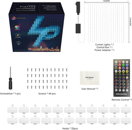 Luci per tende, intelligenti 240 LED, Luci che cambiano colore dinamiche faidate