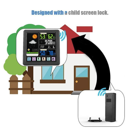 Stazione meteorologica wireless, TS-3310 LCD a colori Full Touch Screen