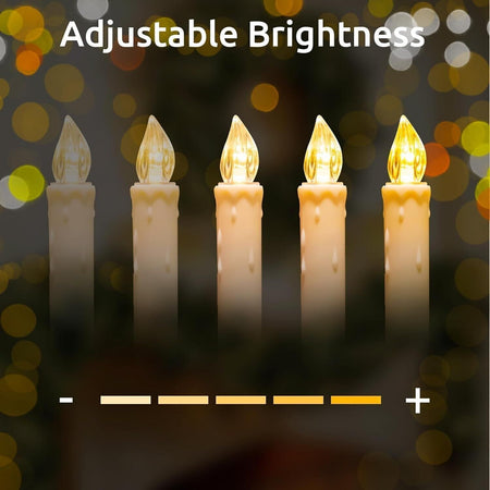 Candele con telecomando, batterie AA e clip impermeabile per feste (30 luci)