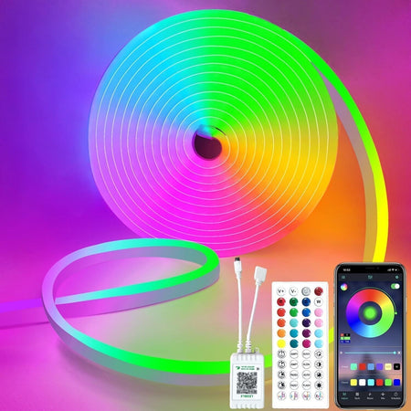 Luci a corda al neon a LED sincronizzazione musicale IP65 luci a corda a 5 metri