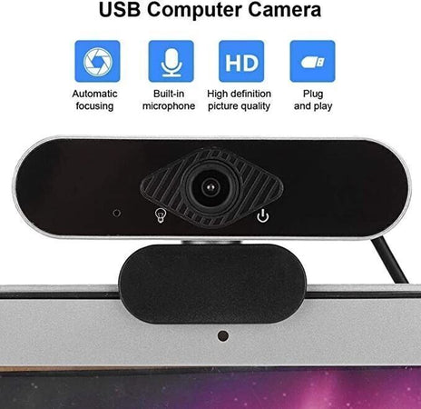 Videocamera per computer HD 1080P, webcam USB, videocamera per computer