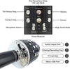 Microfono per karaoke wireless Bluetooth 4 in 1 con luci a LED, microfono