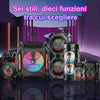 Diffusore portatile cassa bluetooth mp3 karaoke usb aux 10 watt 1500mah ZQS4239