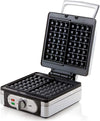 DOMO Piastra per wafel 2 in 1, per cialde di forma quadrata extra spesse