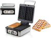 DOMO Piastra per wafel 2 in 1, per cialde di forma quadrata extra spesse