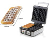 DOMO Piastra per wafel 2 in 1, per cialde di forma quadrata extra spesse