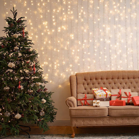 SALCAR Tenda con Catena di Luci LED, 3 x 3 m, impermeabilità IP44, Stelle LED A