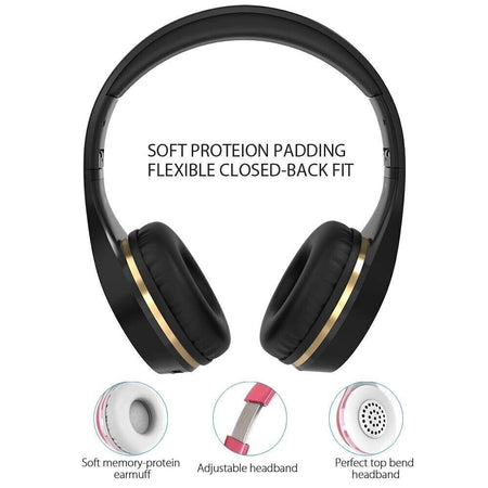 Chououkiu Cuffie Bluetooth, Cuffie wireless Cuffie pieghevoli a LED Auricolari
