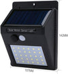 DRIWEI Faretto lampada solare 25 LED sensore movimento pannello solare faro