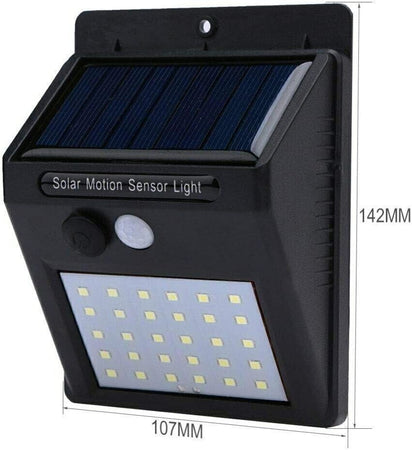 DRIWEI Faretto lampada solare 25 LED sensore movimento pannello solare faro