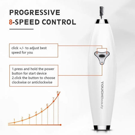 Set Manicure e Pedicure Elettrico, TOUCHBeauty Trapano per Unghie Elettrico