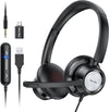 New bee Cuffie con Microfono PC Con Microfono Cancellante Rumore Regolabile