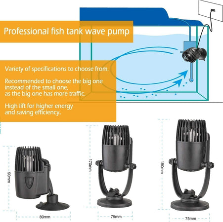 Pompa per acquario BPS 7500L/H Pompa di circolazione Wave Maker 10W QL-200M